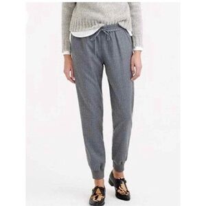 J crew Wool Blend Jogger Pants Sz 2/XS Gray Drawstring Elastic Waistband